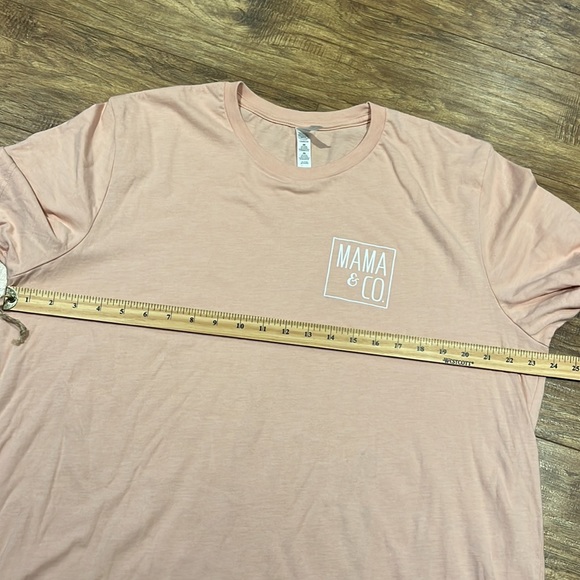Mama & Co. Peach colour plain short sleeve t-shirt - Picture 5 of 8